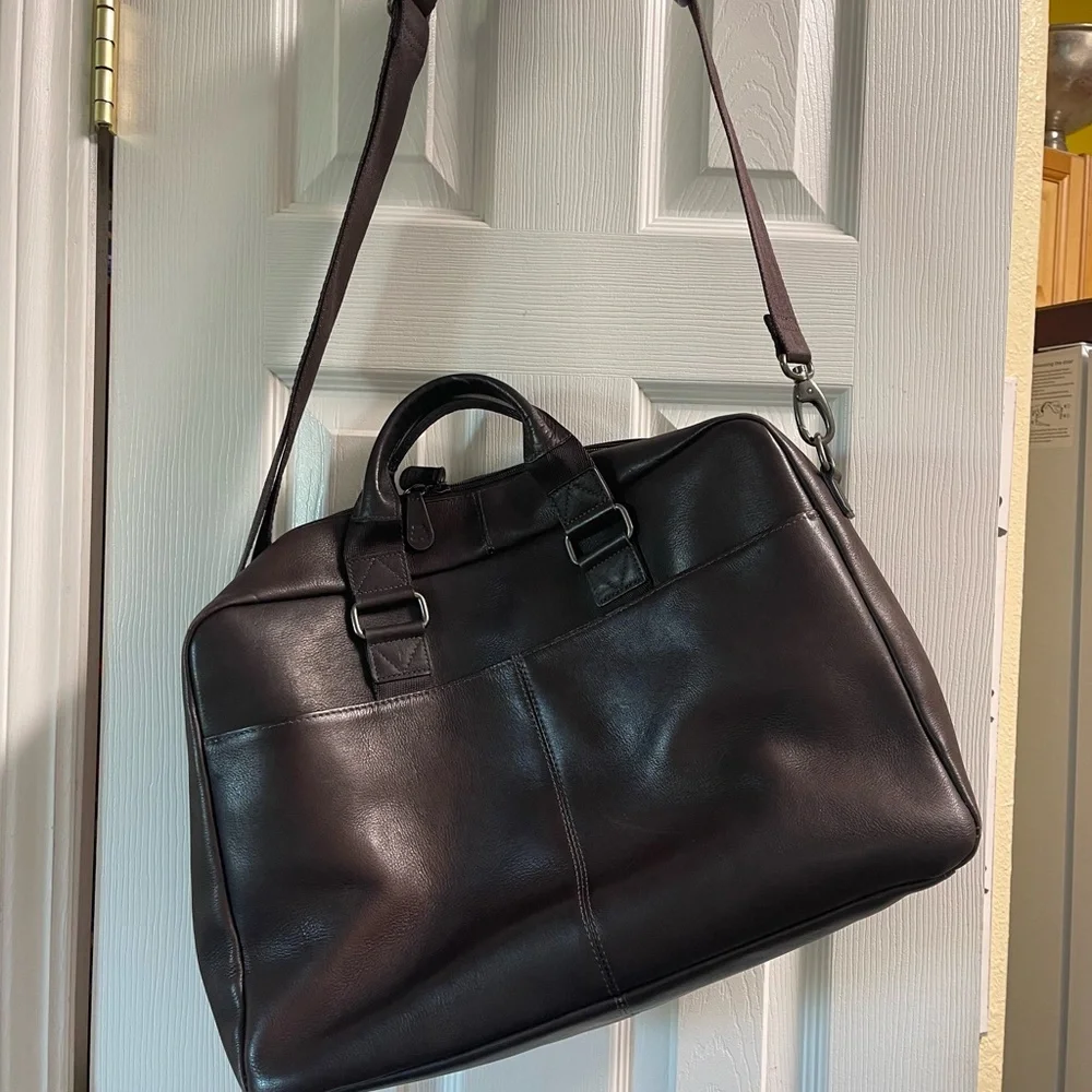 BSC Leather Goods Briefcase/Messenger Bag. EUC
